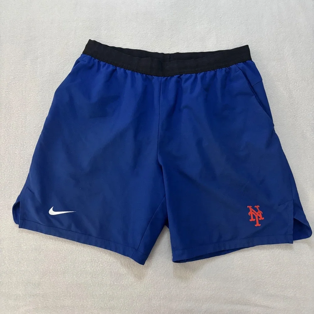 Nike Mens New York Mets MLB Authentic Collection Dri-FIT Shorts Blue XL